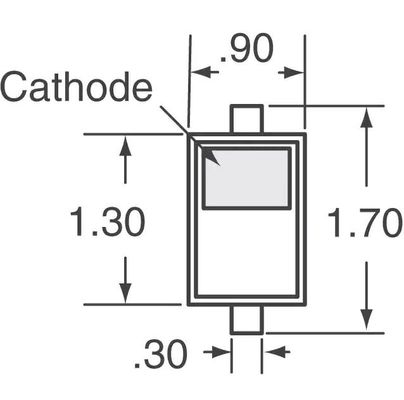 Soporte superficial SOD-523 380mA del diodo 40 V 380mA de los ICs del interruptor de ZLLS350TA