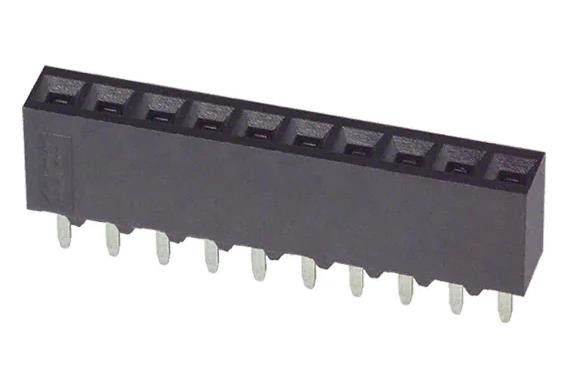 5-535541-8 10 Conector de recipiente de posición 0,100 &quot; (2,54 mm) a través del agujero de oro