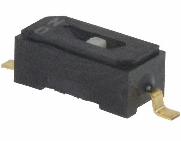CHS-01TB Interruptores DIP SPST 1 Posición Actuador de deslizamiento de superficie montado 100mA 6VDC